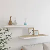 Image de Étagères flottantes 2 pcs chêne et blanc 80x23,5x3,8 cm MDF