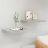 Image de vidaXL Wandschappen 2 st zwevend 40x23x3,8 cm MDF betongrijs326592