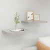 Image de Étagères murales flottantes 2 pcs gris béton 50x23x3,8 cm MDF