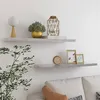 Image de vidaXL Wandschappen zwevend 2 st 90x23,5x3,8 cm MDF betongrijs326604
