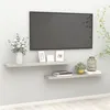 Image de vidaXL Wandschappen zwevend 2 st 120x23,5x3,8 cm MDF betongrijs326607