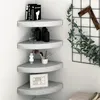 Image de vidaXL Hoekwandschappen 4 st 35x35x3,8 cm MDF betongrijs326644