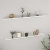 Image de vidaXL Wandschappen 2 st 115x9x3 cm hoogglans wit326652