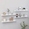 Image de vidaXL Wandschappen 4 st 60x9x3 cm hoogglans wit326654