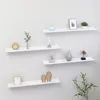 Image de vidaXL Wandschappen 4 st 80x9x3 cm hoogglans wit326655