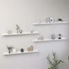 Image de vidaXL Wandschappen 4 st 100x9x3 cm hoogglans wit326656