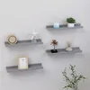 Image de vidaXL Wandschappen 4 st 40x9x3 cm grijs326674