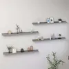Image de vidaXL Wandschappen 4 st 100x9x3 cm grijs326677