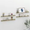 Image de Étagères murales 4 pcs blanc et chêne sonoma 80x9x3 cm