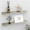 Image de vidaXL Wandschappen 2 st 60x9x3 cm betongrijs326700