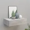 Image de Étagère à tiroir murale Gris béton 40x23,5x10 cm MDF