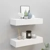 Image de vidaXL Wandschappen 2 st met lade 60x23,5x10 cm MDF wit330256