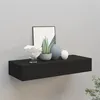 Image de Étagère à tiroir murale Noir 60x23,5x10 cm MDF