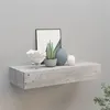 Image de Étagère à tiroir murale Gris béton 60x23,5x10 cm MDF