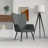 Image de vidaXL Relaxstoel tissu gris foncé