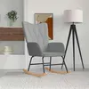 Image de Chaise Vidaxl H. 98 cm en bois massif gris interieur