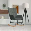 Image de Chaise Vidaxl interieur H. 98 cm gris en bois massif