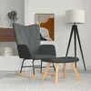 Image de Chaise Vidaxl en bois massif H. 37.5 cm gris interieur