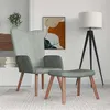 Image de vidaXL Relaxstoel met voetenbank velours gris clair