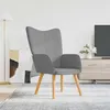 Image de vidaXL Relaxstoel tissu gris clair