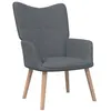 Image de vidaXL Chaise de Relaxation Fauteuil à Dîner Chaise de Salle à Manger Sièges de Cuisine Maison Intérieur 61,5x69x95,5 cm Gris Foncé Tissu