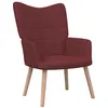 Image de vidaXL Chaise de Relaxation Fauteuil à Dîner Chaise de Salle à Manger Sièges de Cuisine Maison Intérieur 61,5x69x95,5 cm Rouge Bordeaux Tissu