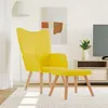 Image de vidaXL Relaxstoel met voetenbank tissu mosterdjaune