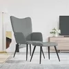 Image de vidaXL Relaxstoel met voetenbank tissu gris clair