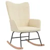 Image de Chaise à bascule Crème Tissu