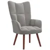 Image de Chaise vidaxl H. 95.5 cm non pliable interieur en bois massif gris