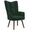 Image de Chaise de relaxation Vert foncé Velours