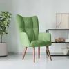 Image de Chaise de relaxation Vert clair Velours