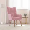 Image de vidaXL Relaxstoel velours roze