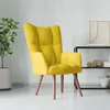Image de Chaise de relaxation Jaune moutarde Velours