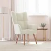 Image de vidaXL Relaxstoel velours cràmewit
