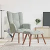 Image de Chaise de relaxation avec repose pied Gris clair Velours