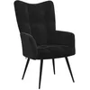 Image de Chaise de relaxation Noir Velours