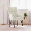 Image de vidaXL Relaxstoel velours cràmewit