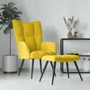 Image de vidaXL Relaxstoel met voetenbank velours mosterdjaune