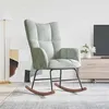 Image de vidaXL Chaise à Bascule Chaise de Relaxation Siège de Relaxation Fauteuil de Salon Salle de Séjour Maison Intérieur Gris 328139