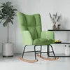 Image de Chaise à bascule Vert clair Velours