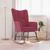 Image de Chaise à bascule Rouge bordeaux Velours