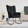 Image de Chaise à bascule Noir Velours