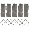 Image de Clôture à treillis 5 pcs Gris Bois de sapin massif 180x30 cm