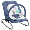 Image de vidaXL Transat pour Bébé Balançoire pour Tout-petits Berceau pour Bébé Siège Basculant Chambre à Coucher Maison Intérieur Bleu Marine Acier 10256