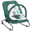 Image de vidaXL Transat pour Bébé Balançoire pour Tout-petits Berceau pour Bébé Siège Basculant Chambre à Coucher Maison Intérieur Vert Acier