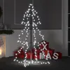 Image de vidaXL Arbre de Noël Cône 160 LED d'Intérieur/d'Extérieur Sapin de Noël Décoration de Noël Ornement de Noël Jardin Patio Arrière-cour Salon 78x120 cm