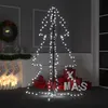 Image de vidaXL Arbre de Noël Cône 240 LED d'Intérieur/d'Extérieur Sapin de Noël Décoration de Noël Ornement de Noël Jardin Patio Arrière-cour Salon 98x150 cm