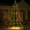 Image de vidaXL Arbre de Noël Cône 360 LED d'Intérieur/d'Extérieur Sapin de Noël Décoration de Noël Ornement de Noël Jardin Patio Arrière-cour Salon 143x250 cm 328591