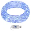 Image de vidaXL Guirlande lumineuse micro LED 40m 400 LED bleu 8 fonctions